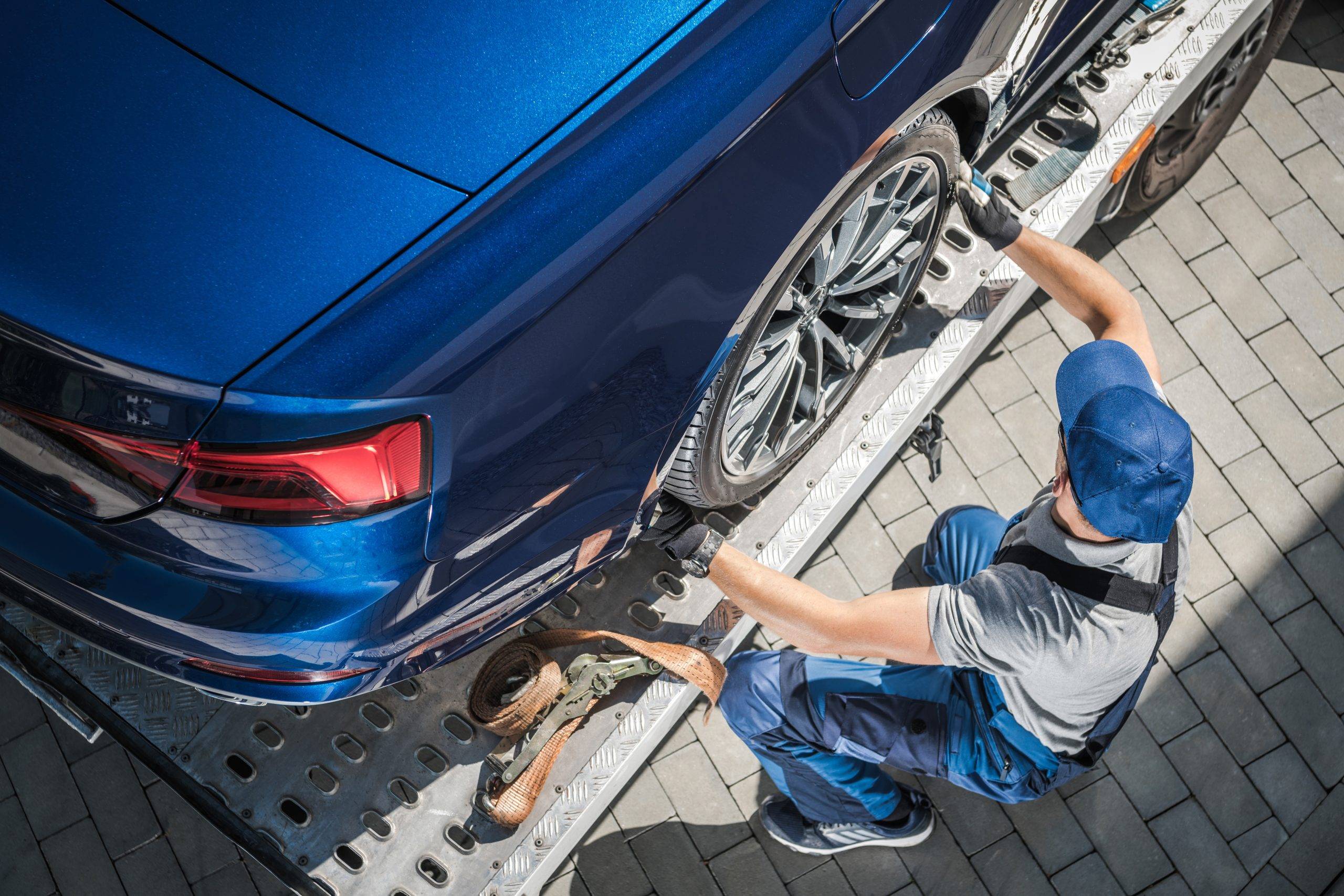 Brand New Car Home Delivery On Towing Truck